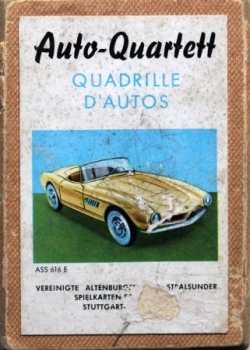 Altenburg Spielkarten "Auto-Quartett" 1958 Cardgame (9530)